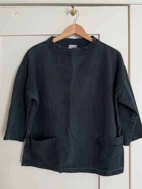 Cargo Studio Black Long-Sleeve Pocket Top